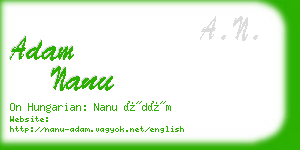 adam nanu business card